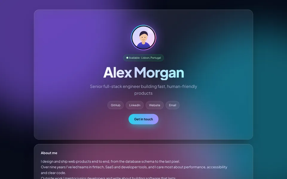Aurora Glass theme